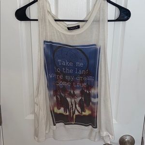Graphic tank crop top